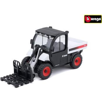 Bburago BOBCAT TOOLCAT 5600 W/ PALLET FORK WHITE & BLACK DIECAST (4893993318063)