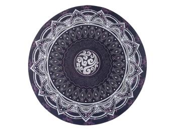 Podložka na jogu Mandala Black guľatá 70cm