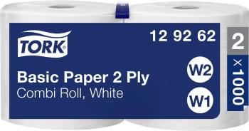 TORK Štandardné papierové obrúsky, kombinovaná biela rolka W1 / 2 129262