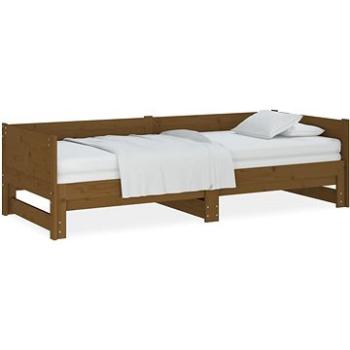 Výsuvná posteľ medovo hnedá masívna borovica 2× (90 × 200) cm, 820255