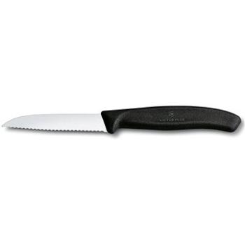 Victorinox nôž na zeleninu so zaoblenou špičkou a vlnitým ostrím 8 cm čierny (6.7433)