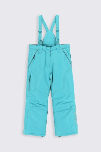 Detské lyžiarske nohavice Coccodrillo tyrkysová farba,