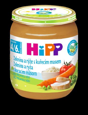 HiPP BIO Zelenina a ryža s kuracím mäsom, 1 x 125 g