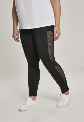 Urban Classics Ladies Mesh Side Stripe Leggings black - XS