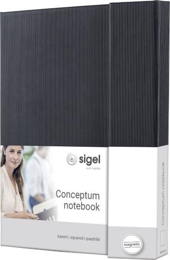 Sigel CONCEPTUM® CO161 poznámková kniha štvorčekový čierna Počet listov: 97 A5