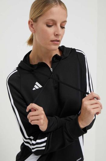 Tréningová mikina adidas Performance Tiro24 čierna farba, s kapucňou, s nášivkou,  IJ9956