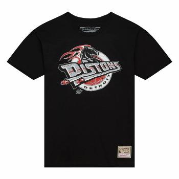 T-shirt Mitchell & Ness Detroit Pistons Cracked Cement Tee black - L