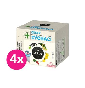 4x LEROS Čaj detský Dýchacie cesty 10x2g