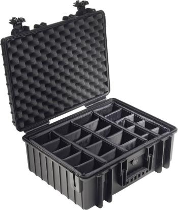 B & W International outdoorový kufrík  outdoor.cases Typ 6600 26 l (š x v x h) 550 x 225 x 350 mm čierna 6600/B/RPD