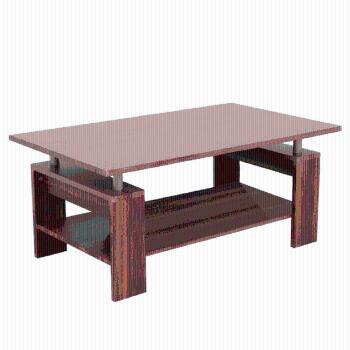 Konferenčný stolík, svetlý orech/strieborná, ROKO P1, poškodený tovar