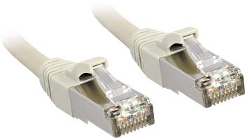 LINDY 45581 RJ45 sieťové káble, prepojovacie káble CAT 6 S/FTP 0.50 m sivá s ochranou 1 ks