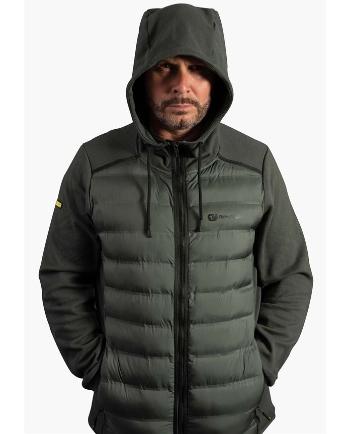 Ridgemonkey bunda apearel heavyweight zip jacket green - l