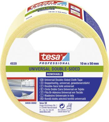 tesa UNIVERSAL REMOVABLE 04939-00002-11 Gaffer tape tesa® Professional biela (d x š) 10 m x 50 mm 1 ks