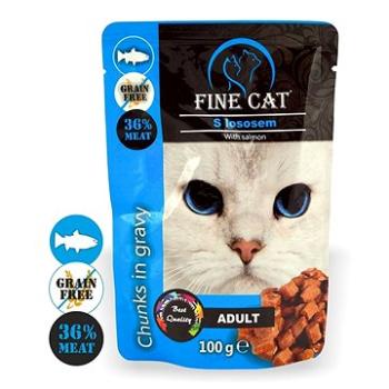 FINE CAT kapsička GRAIN-FREE Adult LOSOS v omáčke 22× 100 g (8595657302901)