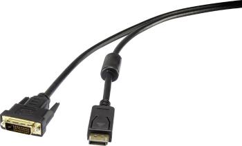 Renkforce DisplayPort / DVI káblový adaptér #####DisplayPort Stecker, #####DVI-D 24+1pol. Stecker 0.50 m čierna RF-33011