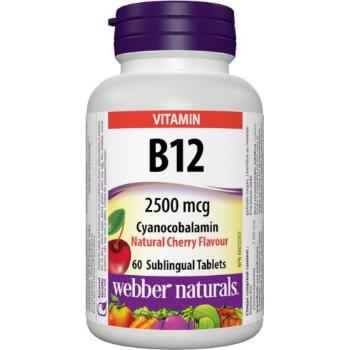 Webber Naturals Vitamín B12 2500 mcg višňa tablety pod jazyk 60 ks