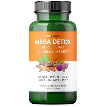 MOVit Mega Detox Ostropestrec + Kurkumín FORTE, 60 cps. (8594202100306) + ZDARMA Šatka Movit Energy