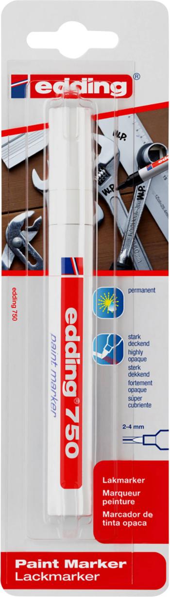 Edding 4-750-1-3049 750 Paint Marker popisovač na laky biela 2 mm, 4 mm 1 ks