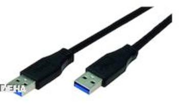 Bachmann #####USB-Kabel #####USB 3.2 Gen1 (USB 3.0 / USB 3.1 Gen1) #####USB-A Stecker, #####USB-A Stecker 3.00 m čierna