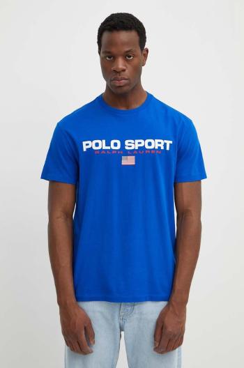 Bavlnené tričko Polo Ralph Lauren pánske, s potlačou, 710750444