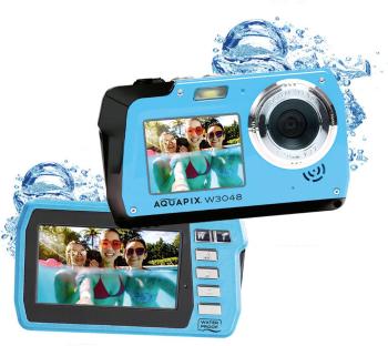 Easypix W3048-I "Edge" digitálny fotoaparát 48 Megapixel  Ice, modrá  vodeodolný, predný displej