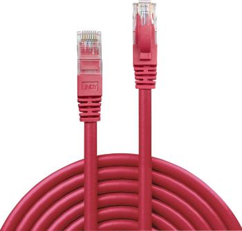 LINDY 48035 RJ45 sieťové káble, prepojovacie káble CAT 6 U/UTP 5.00 m červená s ochranou 1 ks