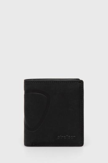Kožená peňaženka Strellson pánska, čierna farba
