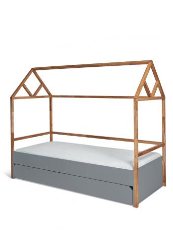 Detská posteľ Bellamy Lotti prírodná sivá 200x90 cm
