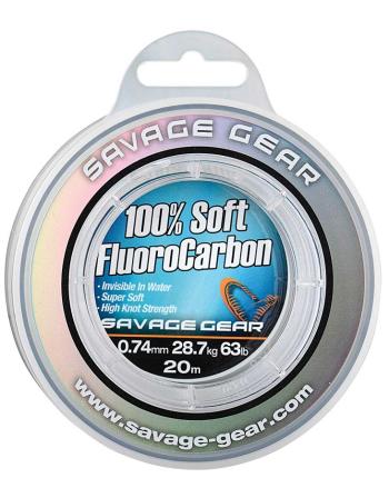 Savage gear náväzcový vlasec soft fluorocarbon číra-priemer 0,74 mm / nosnosnosť 28,7 kg / návin 20 m