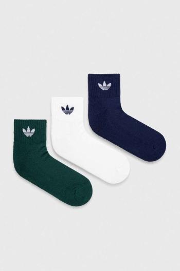 Ponožky adidas Originals 3-pak biela farba