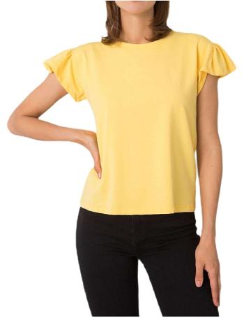 Svetlo žlté dámske tričko s volánmi vel. L/XL