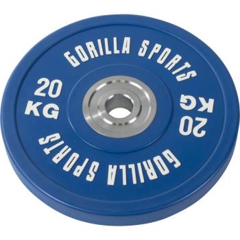 Gorilla Sports Záťažový kotúč, pogumovaný, 20 KG