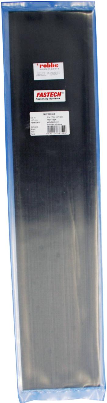 FASTECH® T02-107-500 pásik so suchým zipsom zalepenie hotmelt flaušová časť (d x š) 500 mm x 100 mm čierna 1 ks