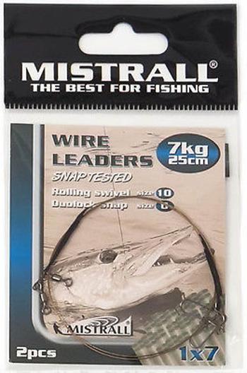 Mistrall oceľové lanko wire leaders 25cm-7 kg