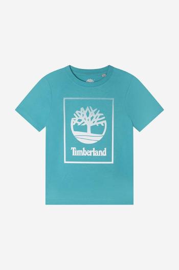 Detské bavlnené tričko Timberland Short Sleeves Tee-shirt červená farba, s potlačou