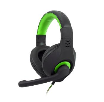 Herní sluchátka C-TECH Nemesis V2 (GHS-14G), casual gaming, černo-zelená