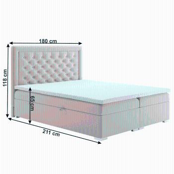 Boxspringová posteľ DORMAN Tempo Kondela 180 x 200 cm