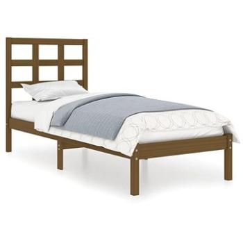 Rám postele medovo hnedý masívne drevo 90 × 200 cm, 3105458