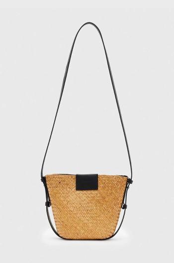 Kabelka AllSaints EBRO STRAW CROSSBODY žltá farba, WB581Y