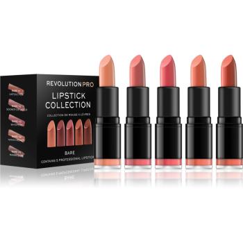 Revolution PRO Lipstick Collection sada rúžov 5 ks odtieň Bare 5 ks