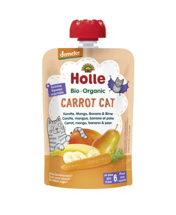 HOLLE Carrot Cat Bio pyré mrkva mango banán hruška 100 g (6+)