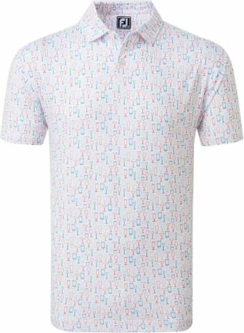 Footjoy Glass Print Mens Polo Shirt White L