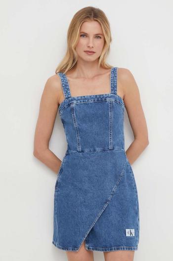 Rifľové šaty Calvin Klein Jeans mini, priliehavá, J20J222783