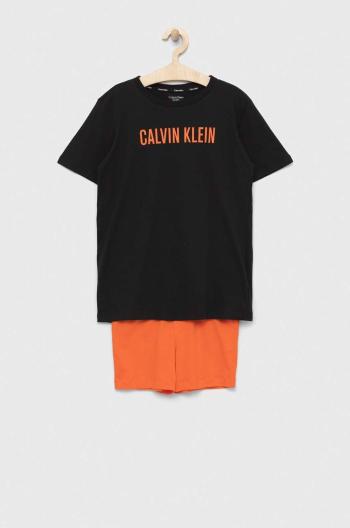 Tričko a boxerky Calvin Klein Underwear oranžová farba, s potlačou