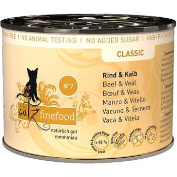 Catz finefood Konzerva CF No.7 s hovädzím a teľacím mäsom 200 g (4260101760951)