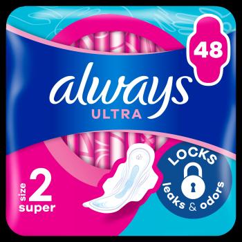 ALWAYS Ultra Super hygienické vložky (Veľ. 2) s krídelkami 48 ks