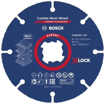 Bosch Accessories EXPERT Carbide Multi Wheel X-LOCK 2608901192 rezný kotúč rovný 1 ks 115 mm 22.23 mm 1 ks