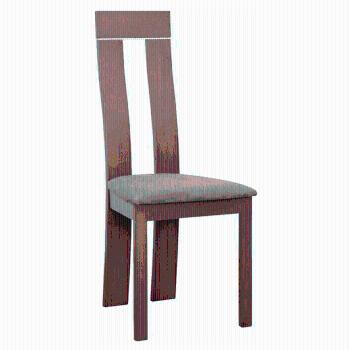 Drevená stolička, čerešňa/látka hnedá, DESI P2, poškodený tovar