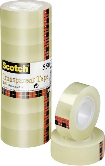 3M 5501933 5501933 lepiaca páska Scotch® 550 priehľadná (d x š) 33 m x 19 mm 8 ks