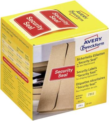 Avery-Zweckform 7311 etikety v roli 38 x 20 mm fólie VOID červená 200 ks  bezpečnostné štítky